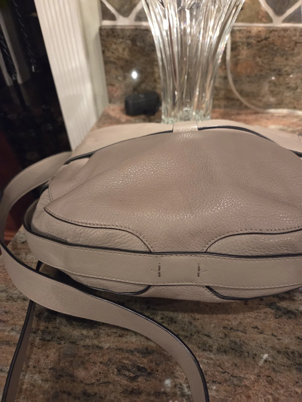 Tory Burch Pebbled Leather Crossbody and Zip Wallet - Neutral Taupe